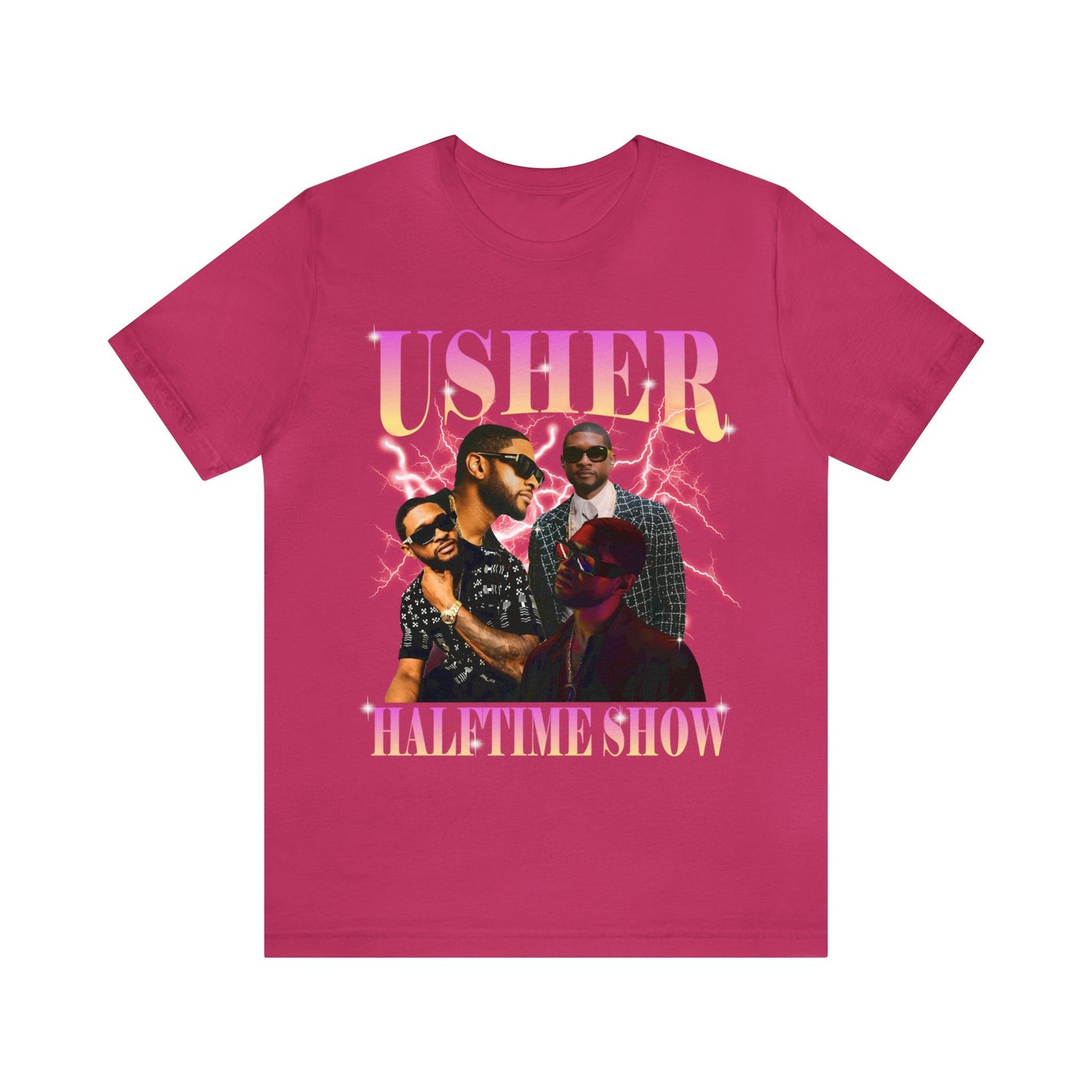 Usher Half Time Show 2024 Graphics Unisex T-Shirt (Express Delivery Available for USA Customers)