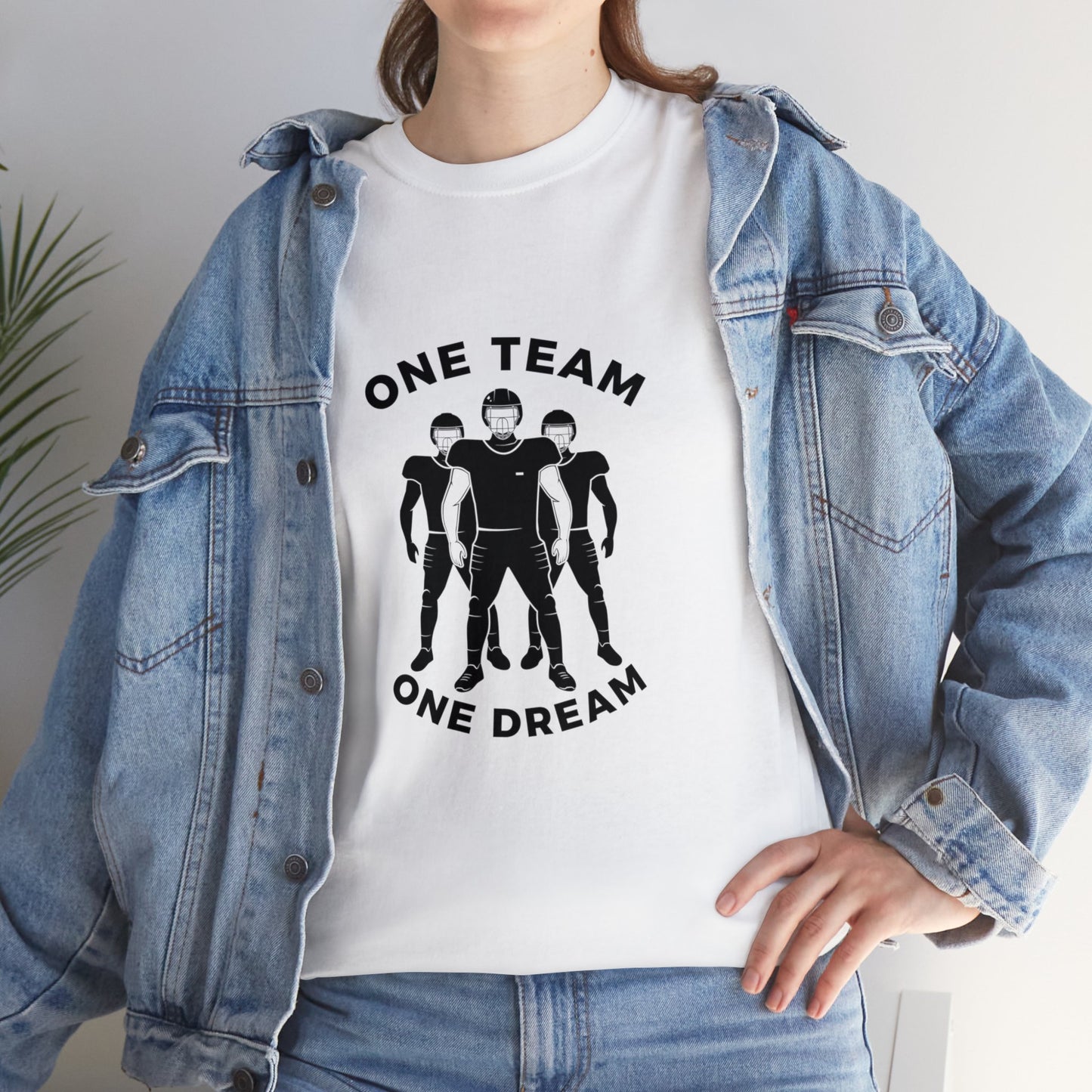 Unisex Heavy Cotton T-Shirt - One Team One Dream (Express Delivery Available for USA Customers)