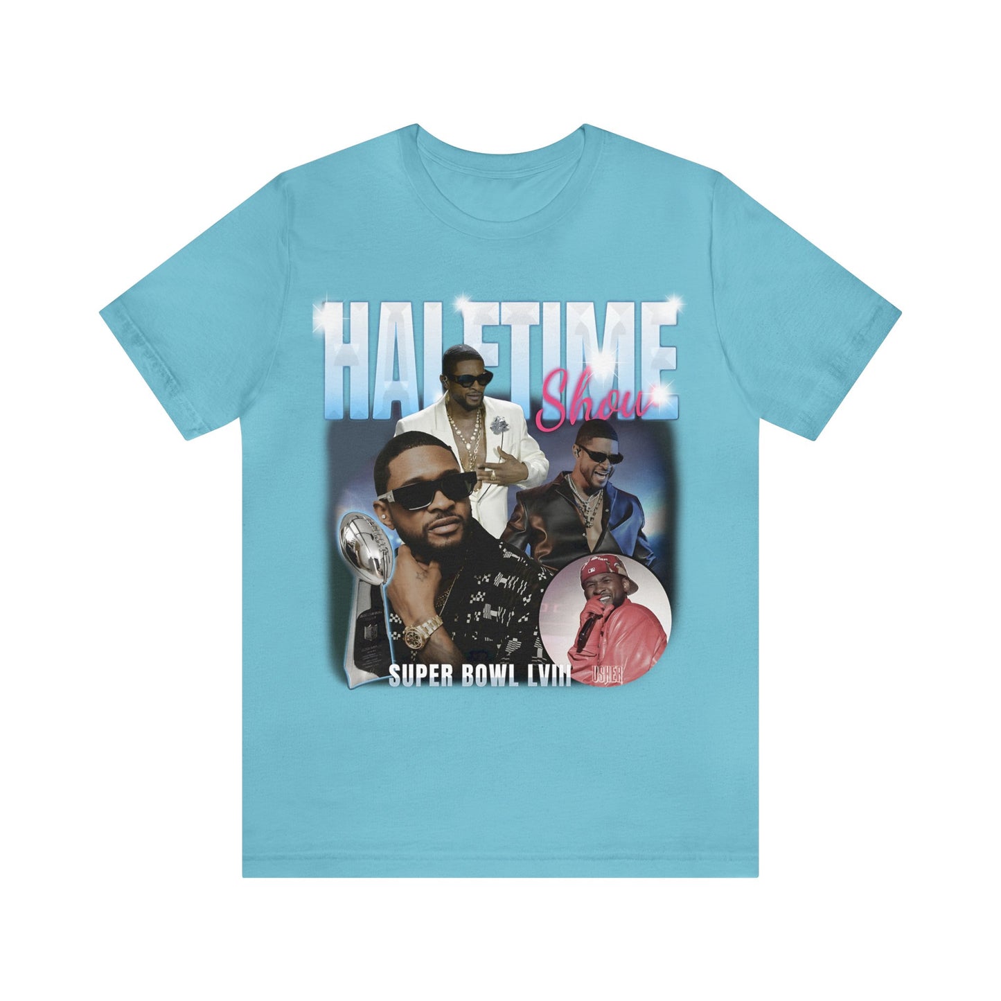 Usher Half Time Show LVIII Graphics Unisex T-Shirt (Express Delivery Available for USA Customers)