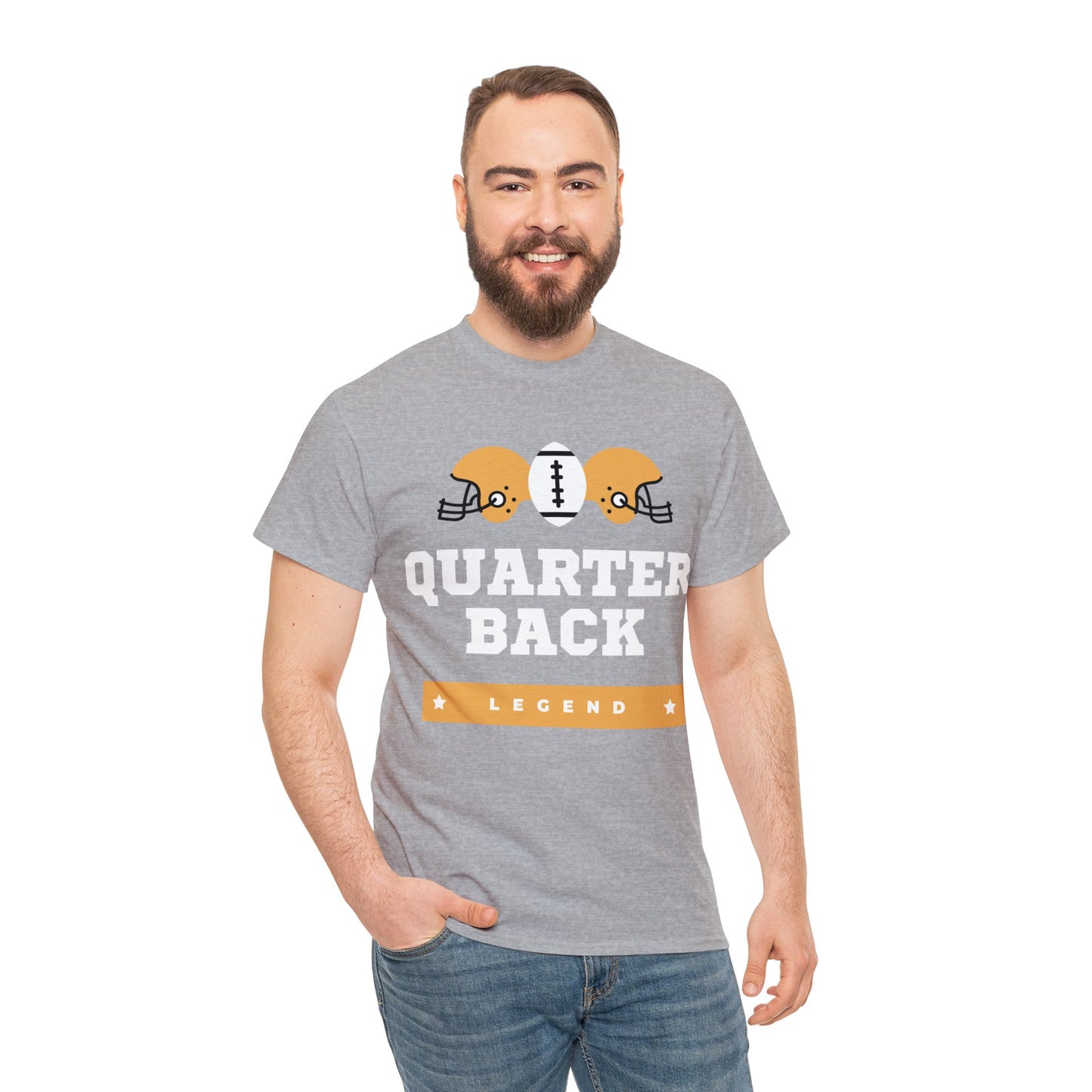 Unisex Heavy Cotton T-Shirt - Quarterback Legend (Express Delivery Available for USA Customers)