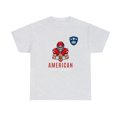 Unisex Heavy Cotton T-Shirt - American Football With Stars Badge (Express Delivery Available for USA Customers)