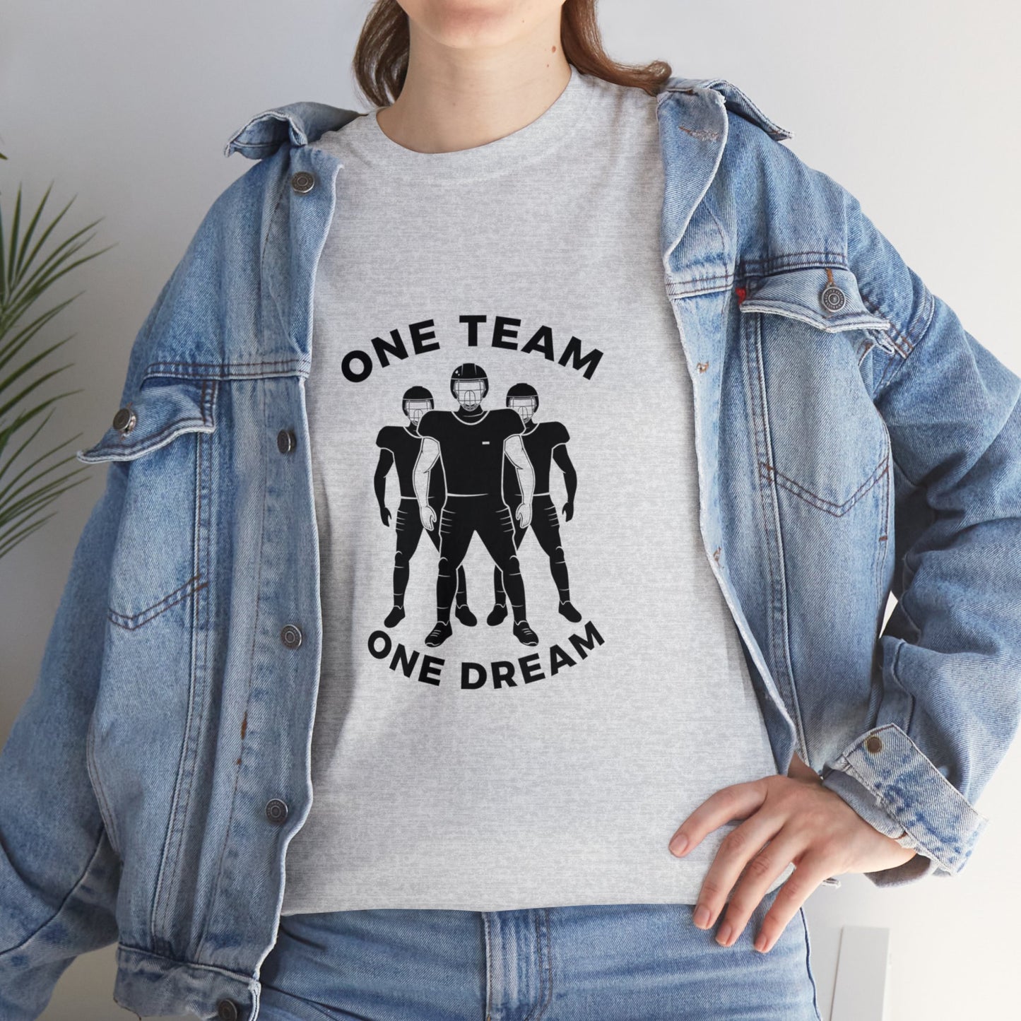 Unisex Heavy Cotton T-Shirt - One Team One Dream (Express Delivery Available for USA Customers)