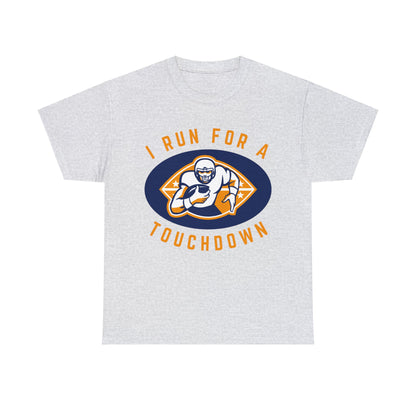 Unisex Heavy Cotton T-Shirt - Run for a Touchdown (Express Delivery Available for USA Customers)