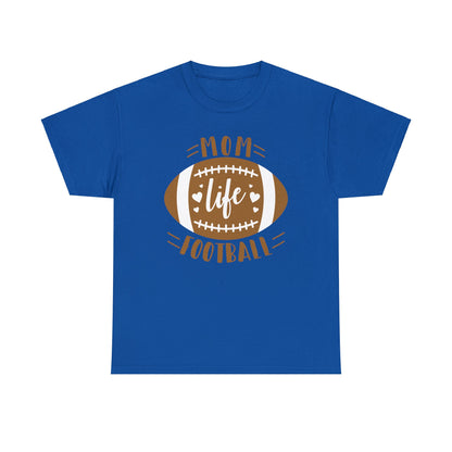 Womens Heavy Cotton T-Shirt - Mom Life Football (Express Delivery Available for USA Customers)