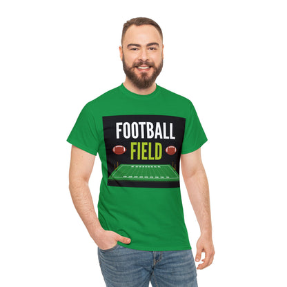 Unisex Heavy Cotton T-Shirt - American Football Field (Express Delivery Available for USA Customers)