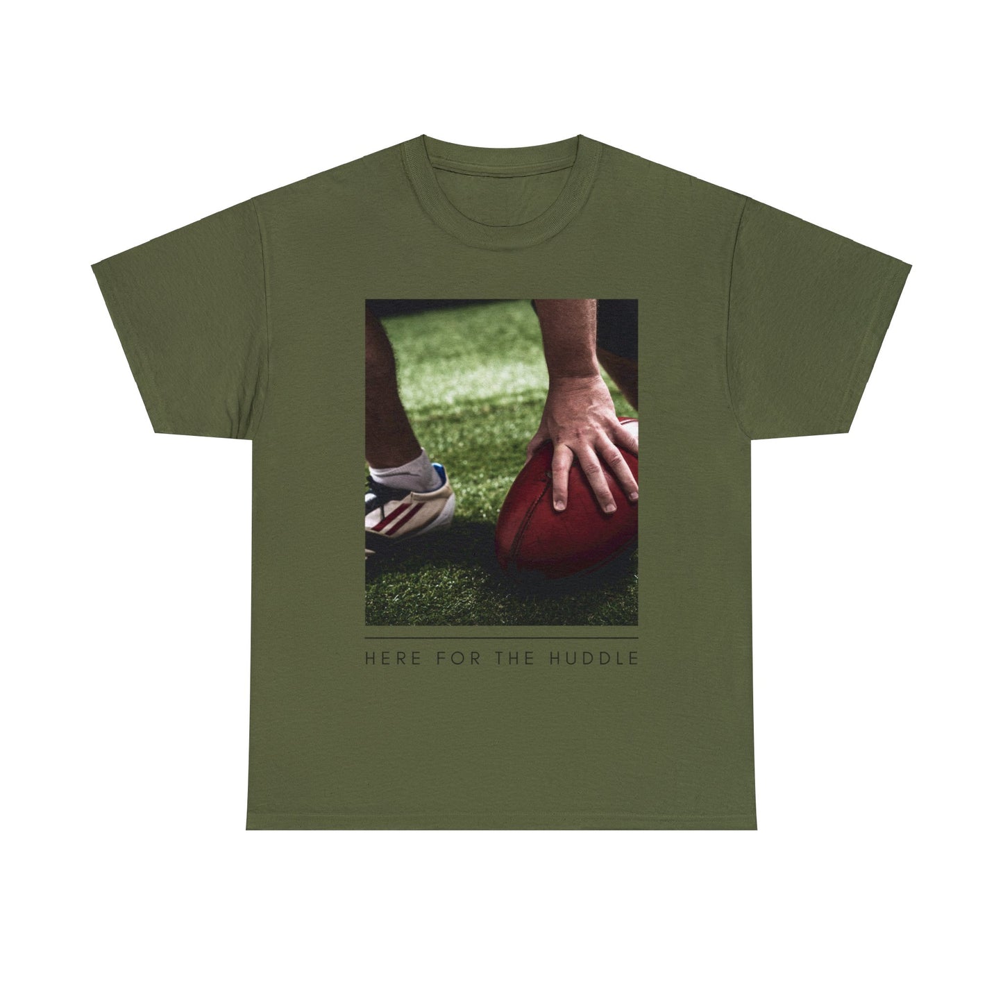 Unisex Heavy Cotton T-Shirt - Here for the Huddle (Express Delivery Available for USA Customers)