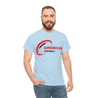 Unisex Heavy Cotton T-Shirt - Amerian Football Logo (Express Delivery Available for USA Customers)