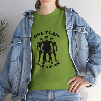 Unisex Heavy Cotton T-Shirt - One Team One Dream (Express Delivery Available for USA Customers)