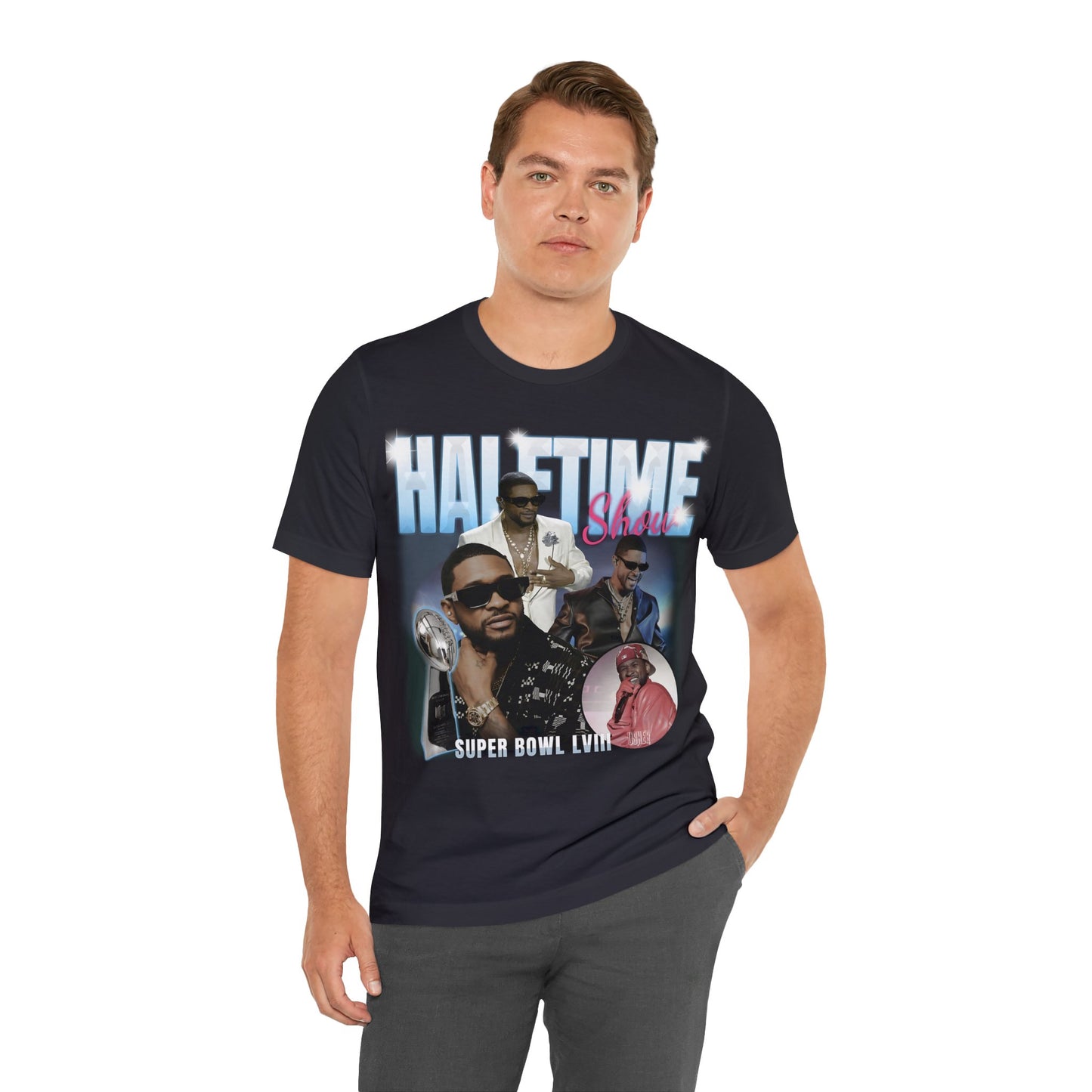 Usher Half Time Show LVIII Graphics Unisex T-Shirt (Express Delivery Available for USA Customers)