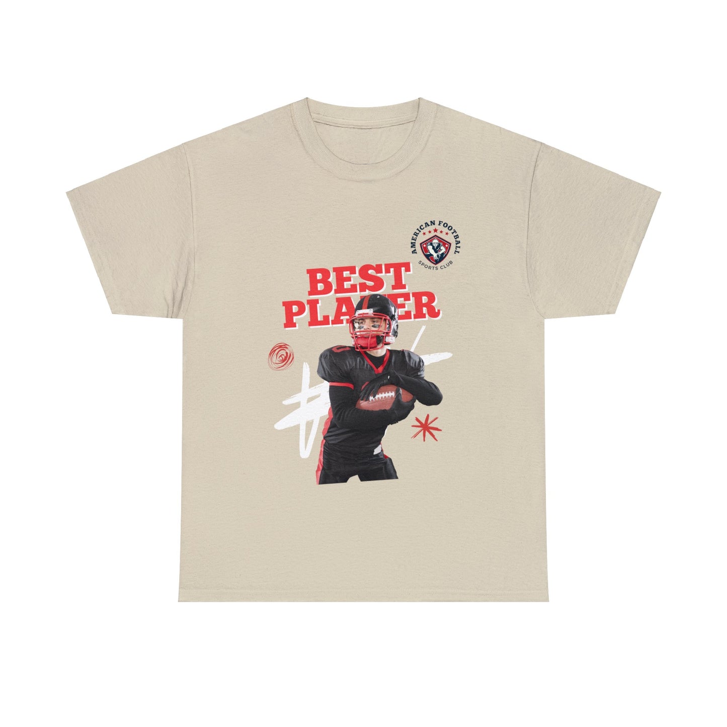 Unisex Heavy Cotton T-Shirt - Best Player Football (Express Delivery Available for USA Customers)