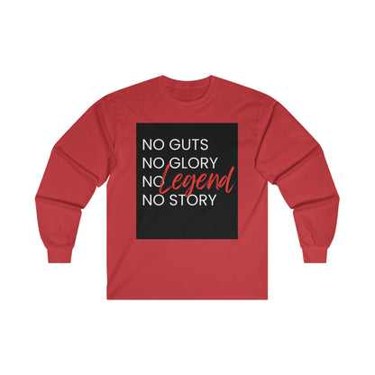 No Guts No Glory Background Men's Long Sleeve T-Shirt