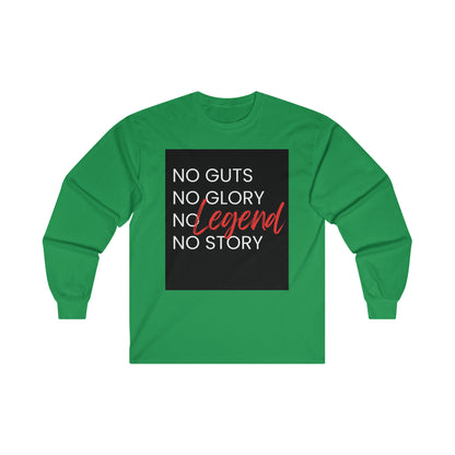 No Guts No Glory Background Men's Long Sleeve T-Shirt