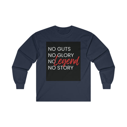 No Guts No Glory Background Men's Long Sleeve T-Shirt
