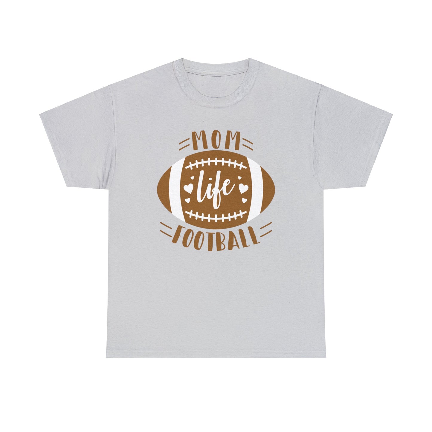 Womens Heavy Cotton T-Shirt - Mom Life Football (Express Delivery Available for USA Customers)