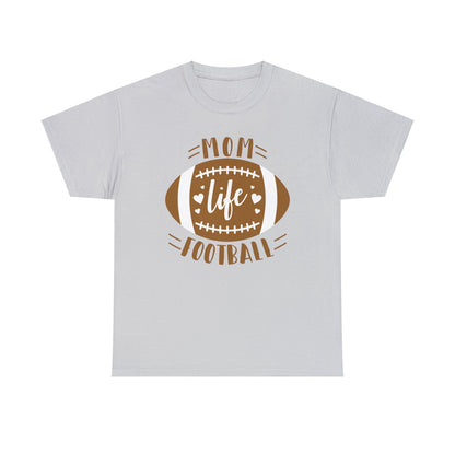 Womens Heavy Cotton T-Shirt - Mom Life Football (Express Delivery Available for USA Customers)