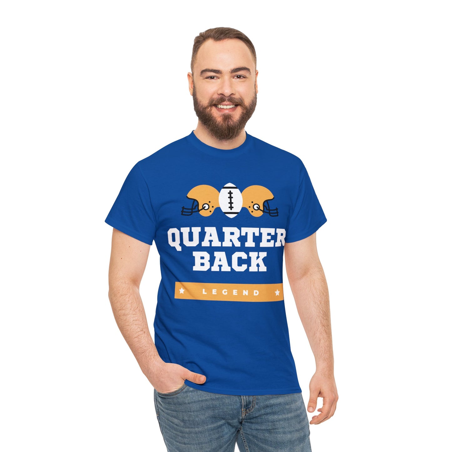 Unisex Heavy Cotton T-Shirt - Quarterback Legend (Express Delivery Available for USA Customers)