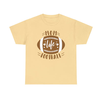 Womens Heavy Cotton T-Shirt - Mom Life Football (Express Delivery Available for USA Customers)