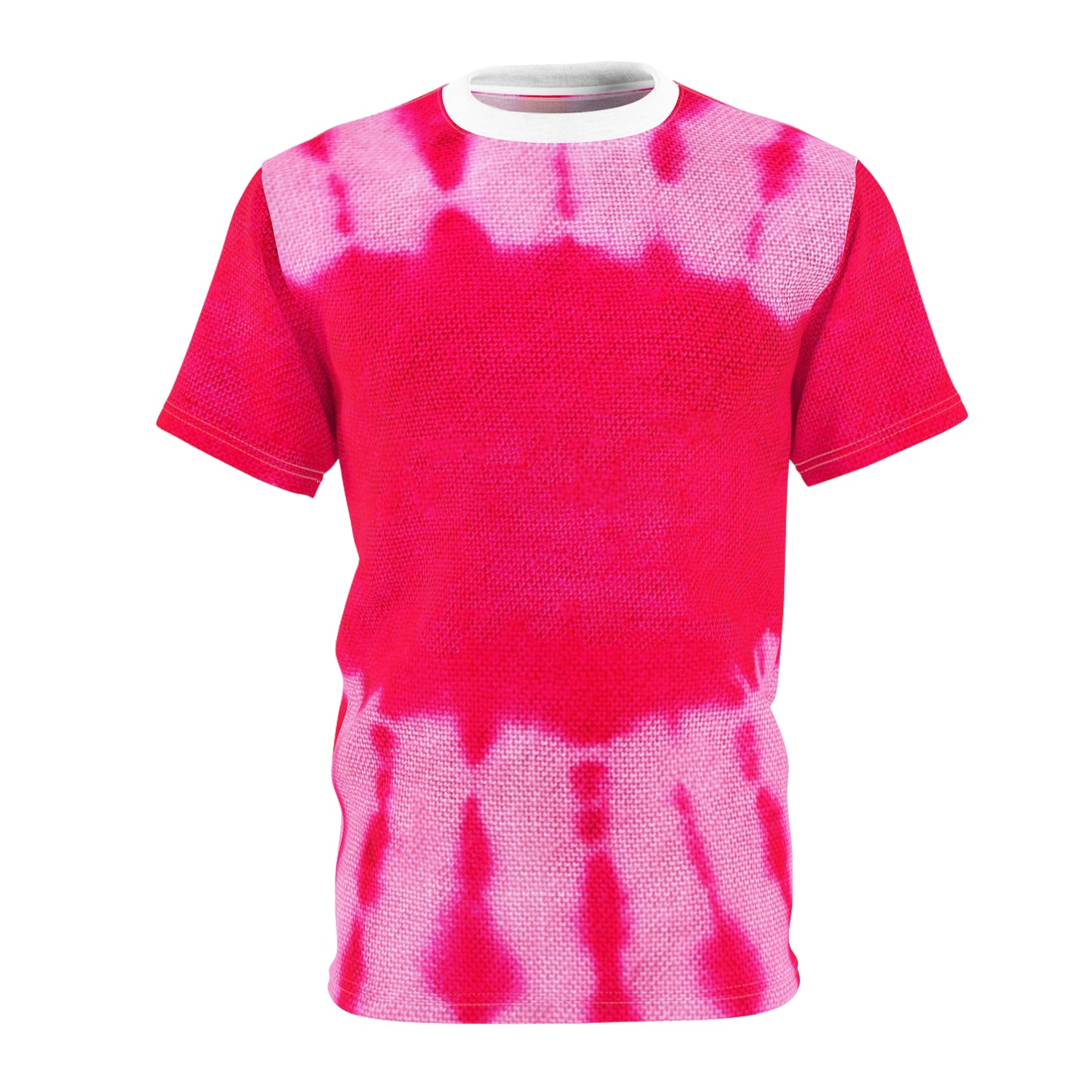 Unisex Cut & Sew Tee - Stylish Tie Dye Pink and Rose (AOP)