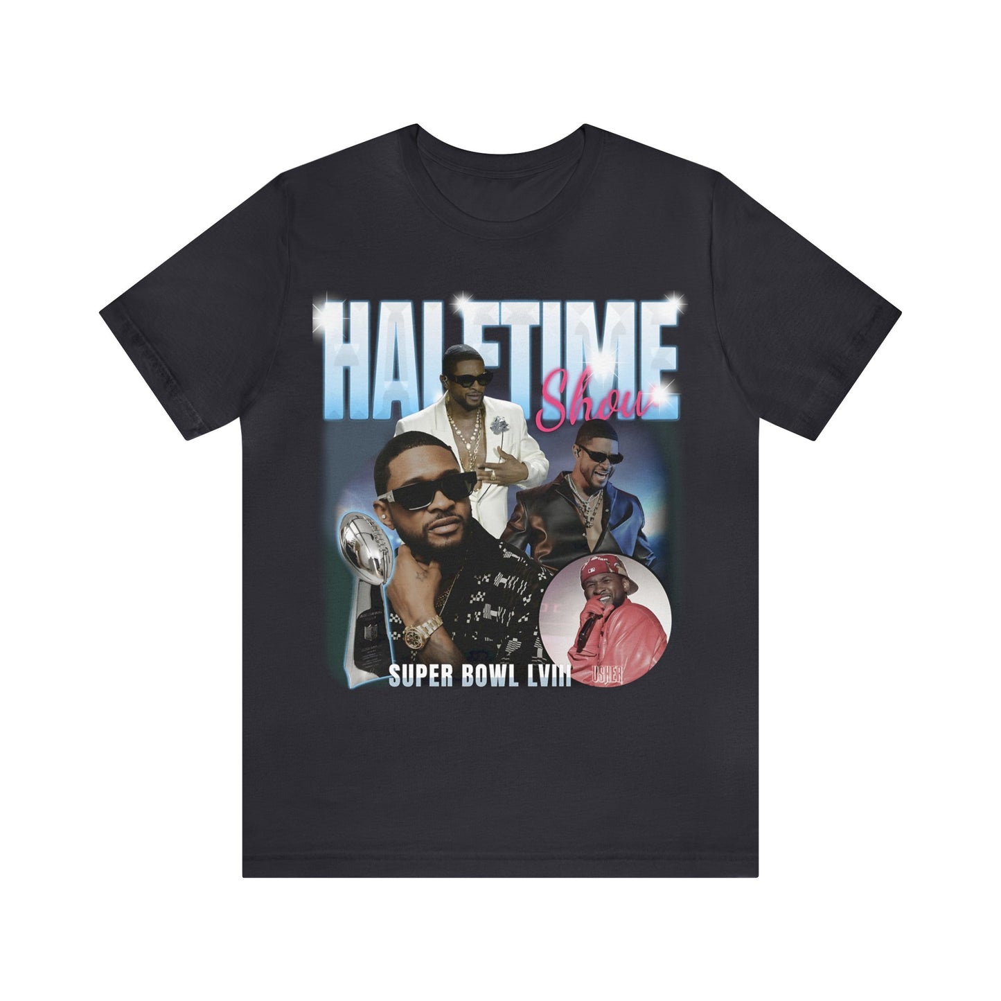 Usher Half Time Show LVIII Graphics Unisex T-Shirt (Express Delivery Available for USA Customers)