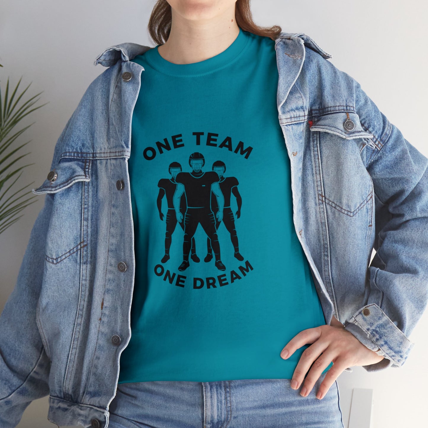 Unisex Heavy Cotton T-Shirt - One Team One Dream (Express Delivery Available for USA Customers)