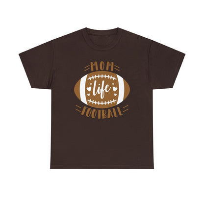 Womens Heavy Cotton T-Shirt - Mom Life Football (Express Delivery Available for USA Customers)