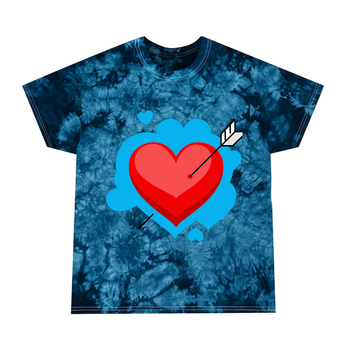 Unisex Crystal Tie-Dye T-Shirt - Arrowstruck Heart