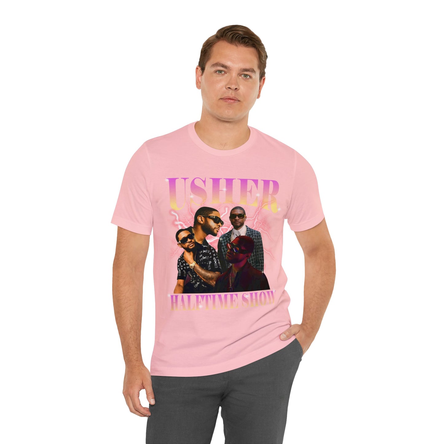 Usher Half Time Show 2024 Graphics Unisex T-Shirt (Express Delivery Available for USA Customers)