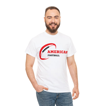 Unisex Heavy Cotton T-Shirt - Amerian Football Logo (Express Delivery Available for USA Customers)