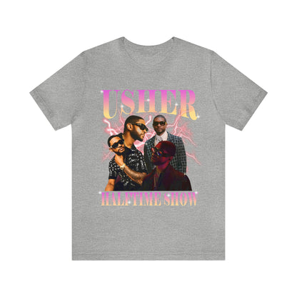 Usher Half Time Show 2024 Graphics Unisex T-Shirt (Express Delivery Available for USA Customers)