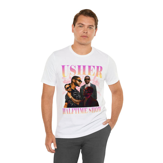 Usher Half Time Show 2024 Graphics Unisex T-Shirt (Express Delivery Available for USA Customers)