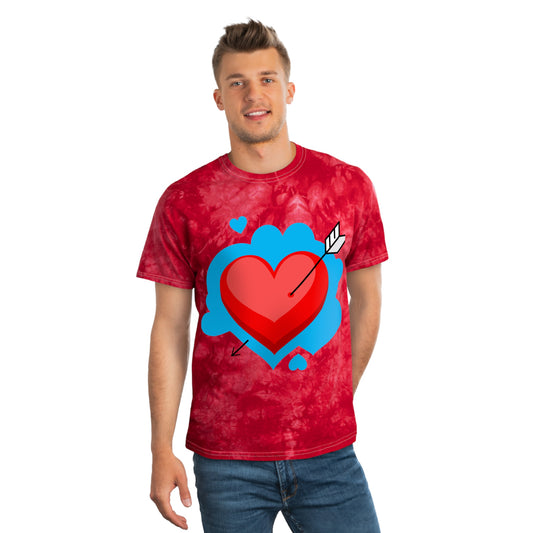 Unisex Crystal Tie-Dye T-Shirt - Arrowstruck Heart