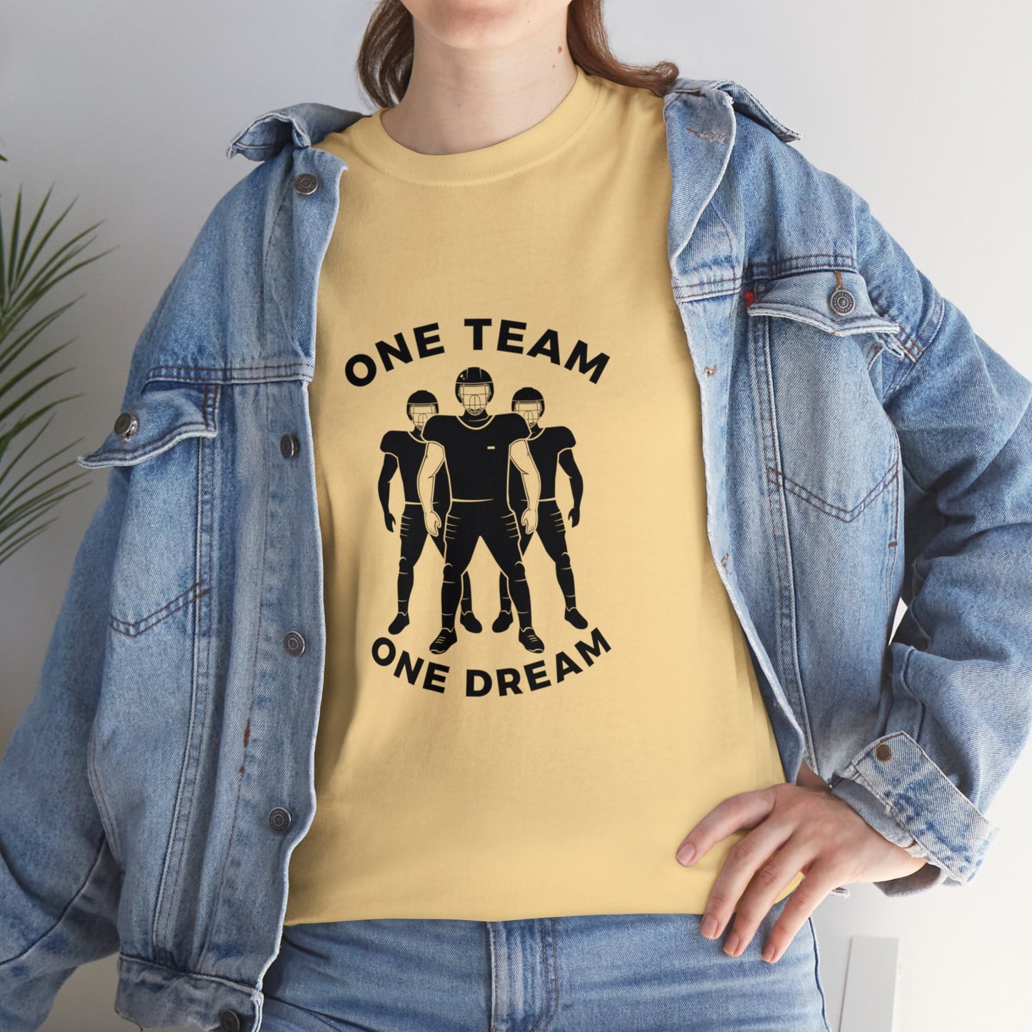 Unisex Heavy Cotton T-Shirt - One Team One Dream (Express Delivery Available for USA Customers)