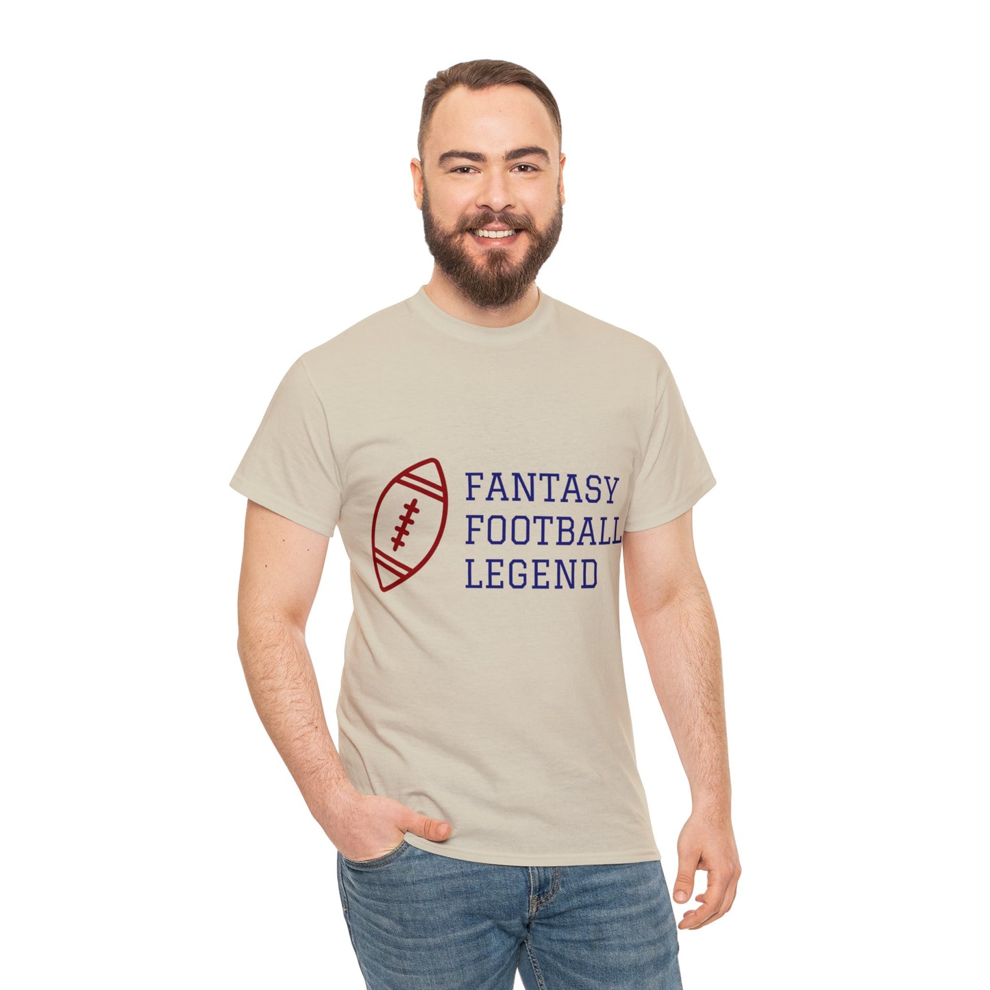 Unisex Heavy Cotton T-Shirt - Fantasy Football Legend  (Express Delivery Available for USA Customers)