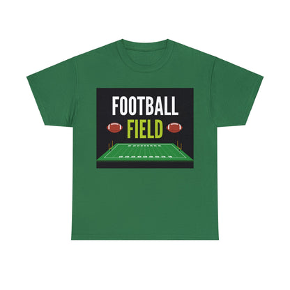 Unisex Heavy Cotton T-Shirt - American Football Field (Express Delivery Available for USA Customers)