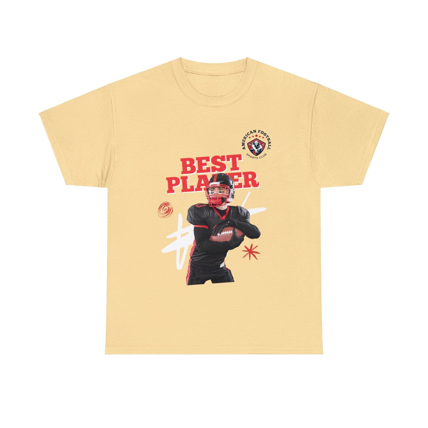 Unisex Heavy Cotton T-Shirt - Best Player Football (Express Delivery Available for USA Customers)