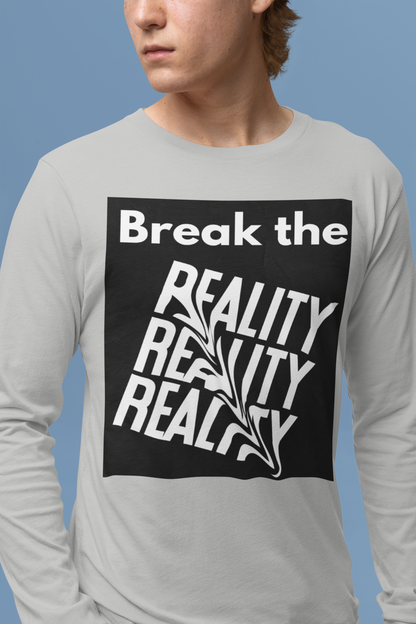 Break the Reality Background Men's Long Sleeve T-Shirt