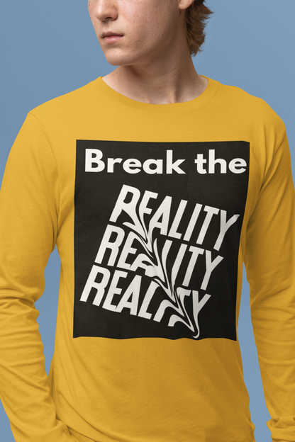 Break the Reality Background Men's Long Sleeve T-Shirt