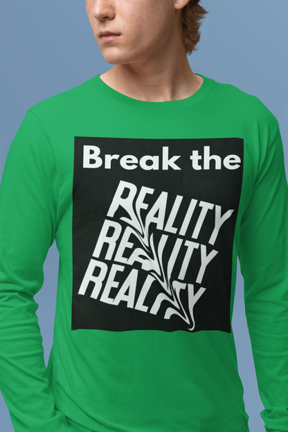 Break the Reality Background Men's Long Sleeve T-Shirt