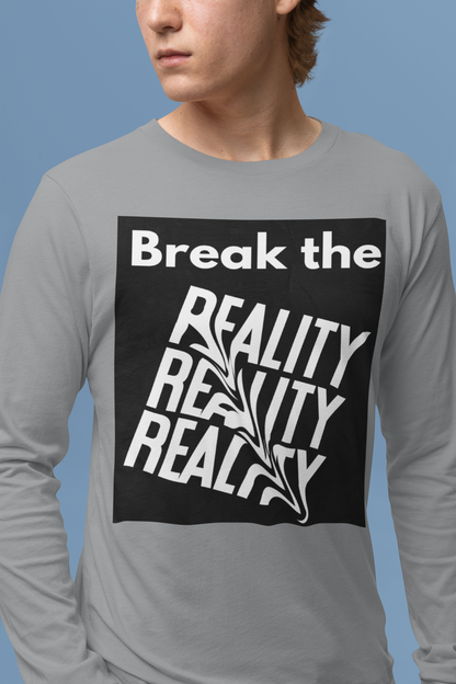 Break the Reality Background Men's Long Sleeve T-Shirt