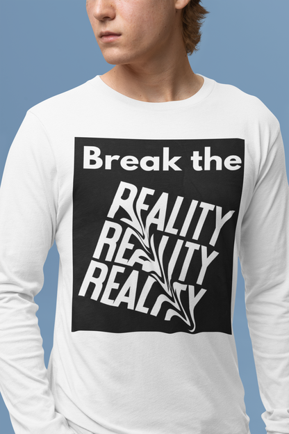 Break the Reality Background Men's Long Sleeve T-Shirt