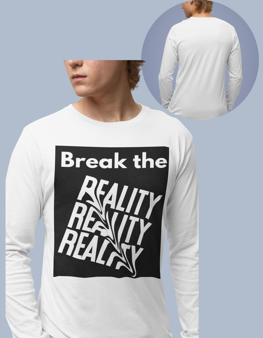 Break the Reality Background Men's Long Sleeve T-Shirt