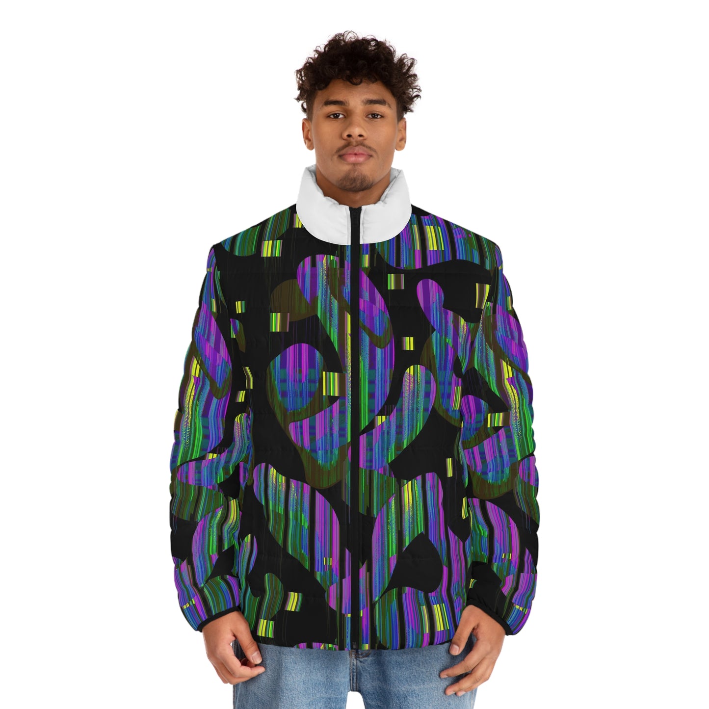 Maze Colored Men's Puffer Jacket