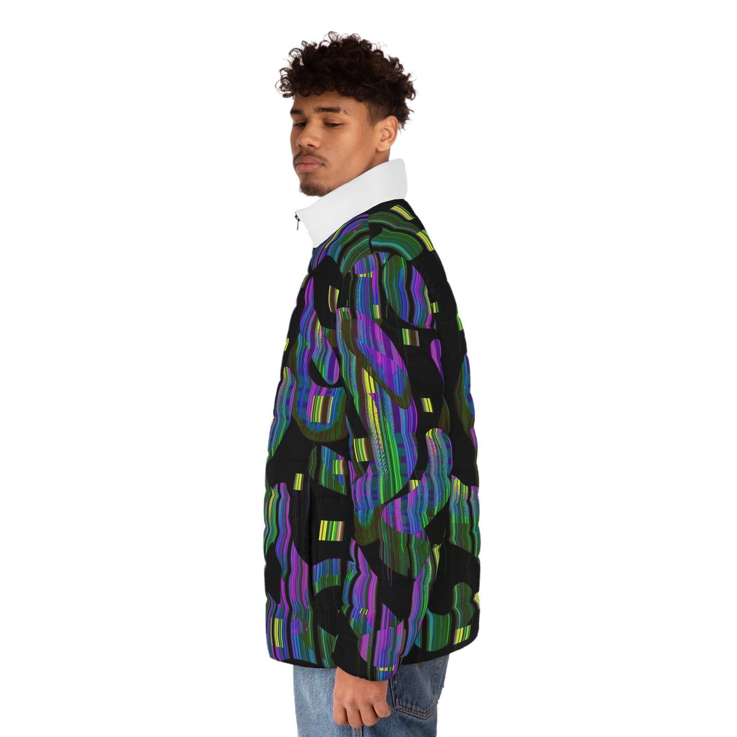 Maze Colored Men's Puffer Jacket